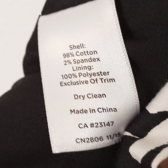 Talbots Black & White Daisy Print Fit and Flare Dress - Picture 10 of 10